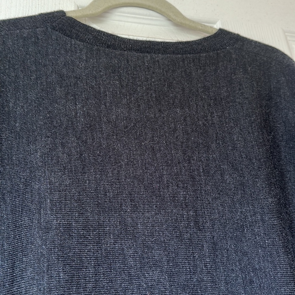 Eileen Fisher Merino Wool Sweater Dolman Sleeve Dark Gray Size Petite Medium - Picture 7 of 10